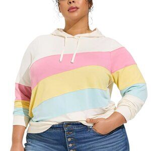 Torrid French Terry Color Block Pullover Hoodie Size 4X